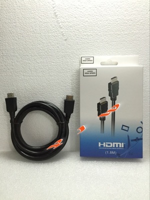 百分百全新原装hdmi线 HDMl高清线1.4版3d电脑电视连接线1.8米